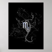 Chrome wie Scorpio Zodiac Symbol auf Hevelius Poster (Vorne)