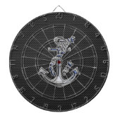 Chrome wie Seidenanker auf Kohlenstofffaser Dartscheibe (vorne)