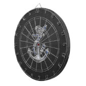 Chrome wie Seidenanker auf Kohlenstofffaser Dartscheibe (Vorderseite rechts)