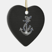 Chrome wie Seidenanker auf Kohlenstofffaser Keramikornament (Rechts)