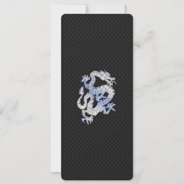 Chrome wie silber Dragon Black Snake Skin Stil (Vorderseite)