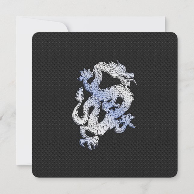 Chrome wie silber Dragon Black Snake Skin Stil (Vorderseite)