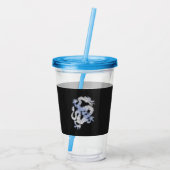 Chrome wie silber Dragon Black Snake Skin Stil Acryltrinkbecher (Rückseite)