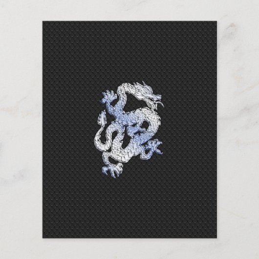 Chrome wie silber Dragon Black Snake Skin Stil Flyer (Vorne)