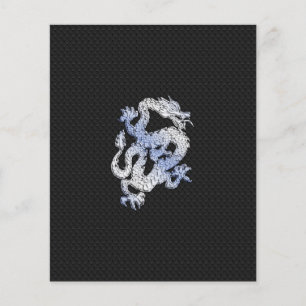 Chrome wie silber Dragon Black Snake Skin Stil Flyer
