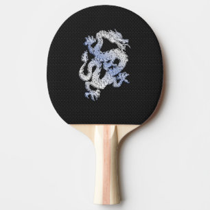 Chrome wie silber Dragon Black Snake Skin Stil Tischtennis Schläger