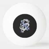 Chrome wie silber Dragon Black Snake Skin Stil Tischtennisball (Vorderseite)