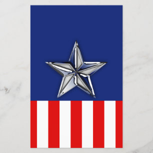Chrome wie Silver Star Festive Patriotic Colors Flyer