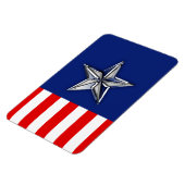 Chrome wie Silver Star Festive Patriotic Colors Magnet (Linke Seite)