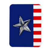 Chrome wie Silver Star Festive Patriotic Colors Magnet (Vertikal)