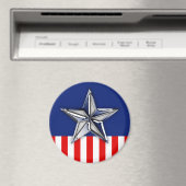 Chrome wie Silver Star Festive Patriotic Colors Magnet (In Situ (Geschirrspüler))