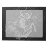 Chrome wie Taurus-Zeichen auf Hevelius Notizblock (Vorderseite)