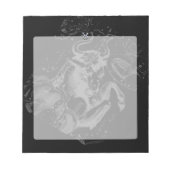 Chrome wie Taurus-Zeichen auf Hevelius Notizblock (Vorderseite)