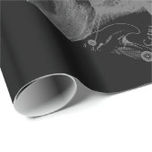 Chrome wie Taurus Zodiac auf Hevelius Black Geschenkpapier (Rolleneckpunkt)