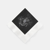 Chrome wie Taurus Zodiac Sign auf Hevelius Black Serviette (Ecke)