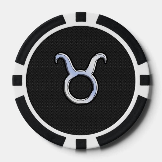Chrome wie Taurus Zodiac Signature Decor Pokerchips (Vorderseite)