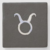 Chrome wie Taurus Zodiac Signature Decor Steinuntersetzer (Vorderseite)