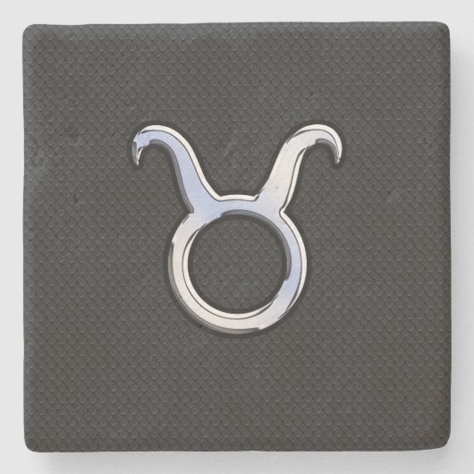 Chrome wie Taurus Zodiac Signature Decor Steinuntersetzer (Vorderseite)