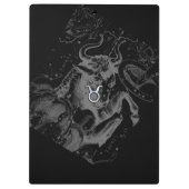 Chrome wie Taurus Zodiac-Zeichen auf Hevelius Klemmbrett (Rückseite)