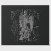 Chrome wie Virgo Zodiac Sign auf Black Hevelius Geschenkpapier (Flach)