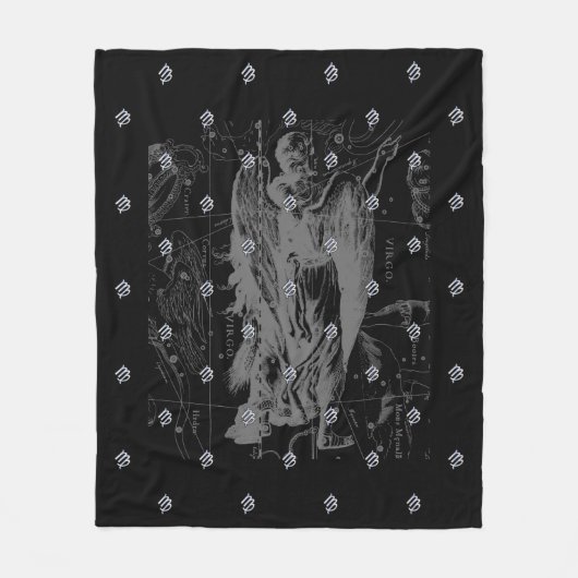 Chrome wie Virgo Zodiac Sign auf Hevelius Fleecedecke (Vorderseite)