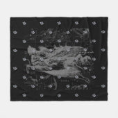 Chrome wie Virgo Zodiac Sign auf Hevelius Fleecedecke (Vorderseite (Horizontal))