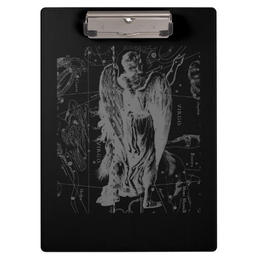 Chrome wie Virgo Zodiac Sign auf Hevelius in Schwa Klemmbrett (Vorderseite)