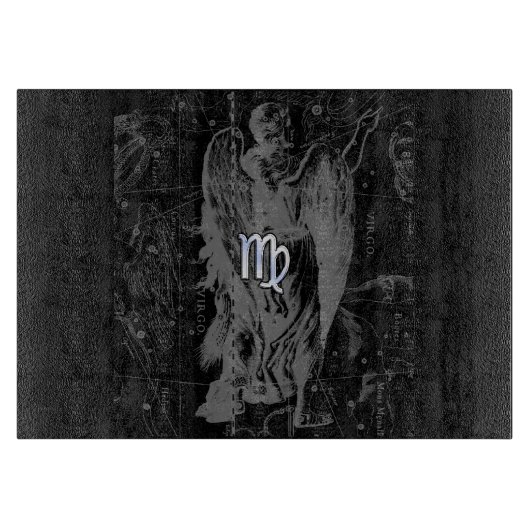 Chrome wie Virgo Zodiac Sign auf Hevelius in Schwa Schneidebrett (Vorderseite)