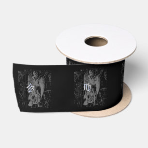 Chrome wie Virgo Zodiac Sign auf Hevelius Satinband