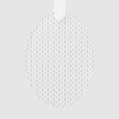 Chrome wie Weißer Strick Band-Bewusstsein Printwer Ornament (Rückseite)