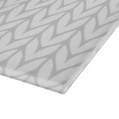 Chrome wie Weißer Strick Band-Bewusstsein Printwer Schneidebrett (Ecke)