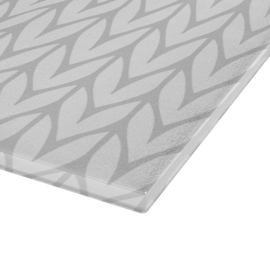 Chrome wie Weißer Strick Band-Bewusstsein Printwer Schneidebrett (Ecke)