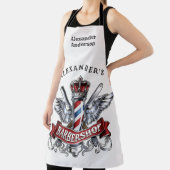 Chrome Winged Barber Pole Apron Schürze (InSitu)