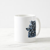 Chrome Wolf Bust Kaffeetasse (VorderseiteRechts)