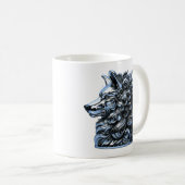 Chrome Wolf Hound Bust Kaffeetasse (VorderseiteRechts)