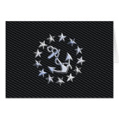 Chrome Yacht Naval Flag auf Automotive Grille Prin (Vorderseite (Horizontal))