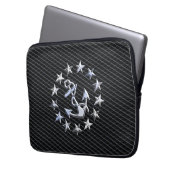 Chrome Yacht Naval Flag auf Automotive Grille Prin Laptopschutzhülle (Vorderseite Links)