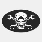 Chromeboy Cross-Wrenches Ovaler Aufkleber (Vorderseite)