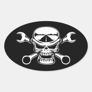 Chromeboy Cross-Wrenches Ovaler Aufkleber