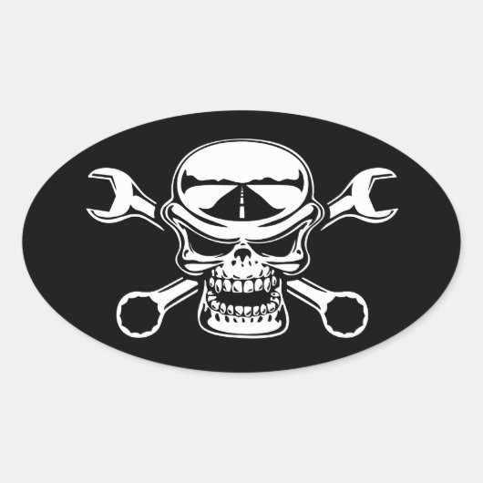 Chromeboy Cross-Wrenches Ovaler Aufkleber (Vorderseite)