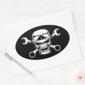 Chromeboy Cross-Wrenches Ovaler Aufkleber (Umschlag)