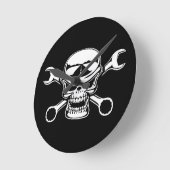 Chromeboy Cross-Wrenches Runde Wanduhr (Winkel)
