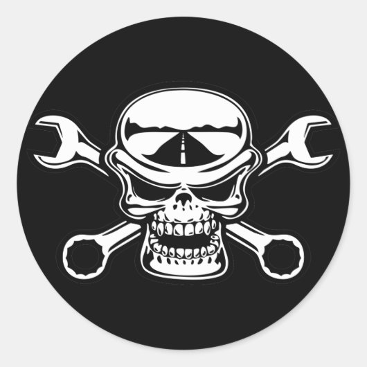 Chromeboy Cross-Wrenches Runder Aufkleber (Vorderseite)