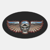 Chromeboy Wings Ovaler Aufkleber (Vorderseite)