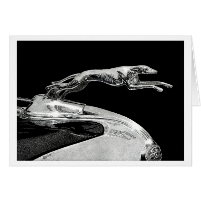 "Chromed Grace" - Greyhound Hood Ornament (Vorderseite (Horizontal))
