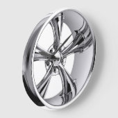 Chromfelge Große Wanduhr (Winkel)