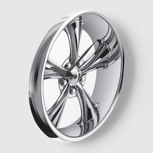 Chromfelge Große Wanduhr (Winkel)