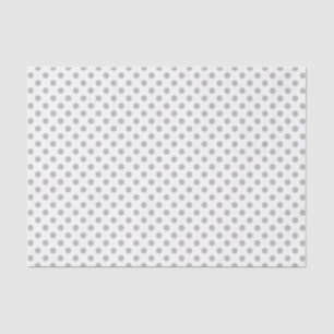 Chromgraue Polka-Dosen-Kreise Seidenpapier