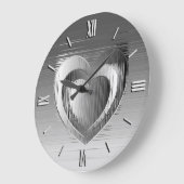 Chromherz Große Wanduhr (Winkel)