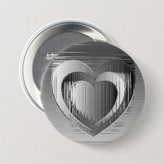 Chromherzen Button (Vorne & Hinten)